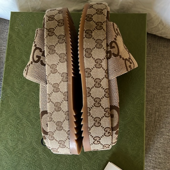 Gucci Macro Canvas Sandals - Picture 6 of 8